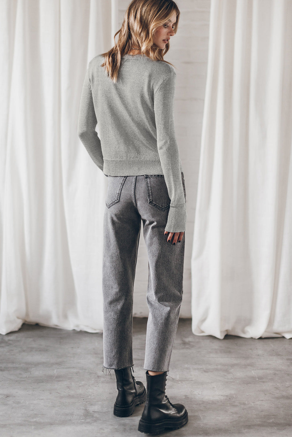 Thumbhole Sleeve Sweater