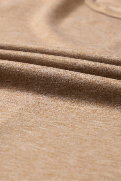 Camel Button Detail Top