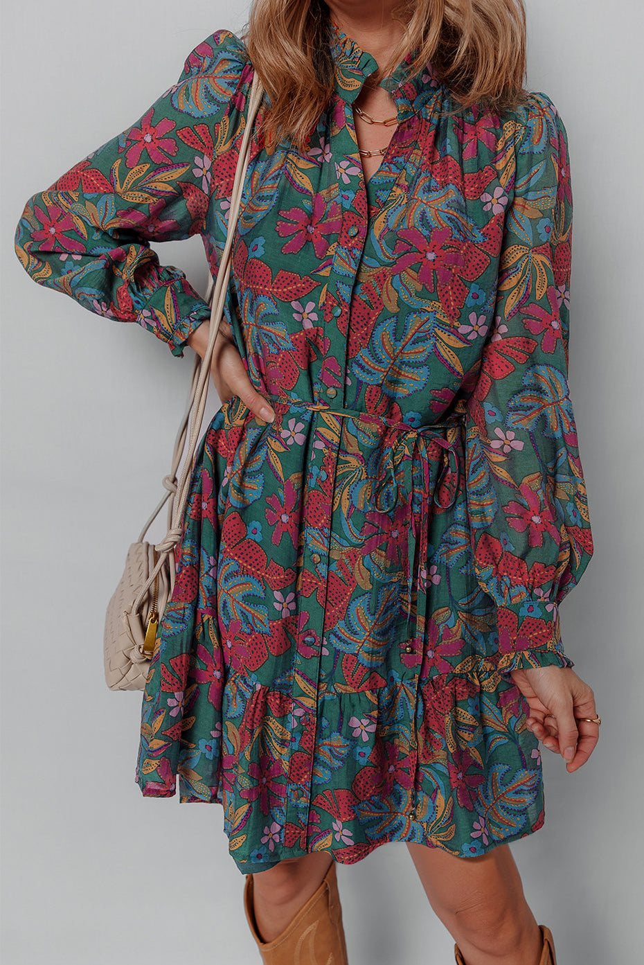 Floral Shirt Dress