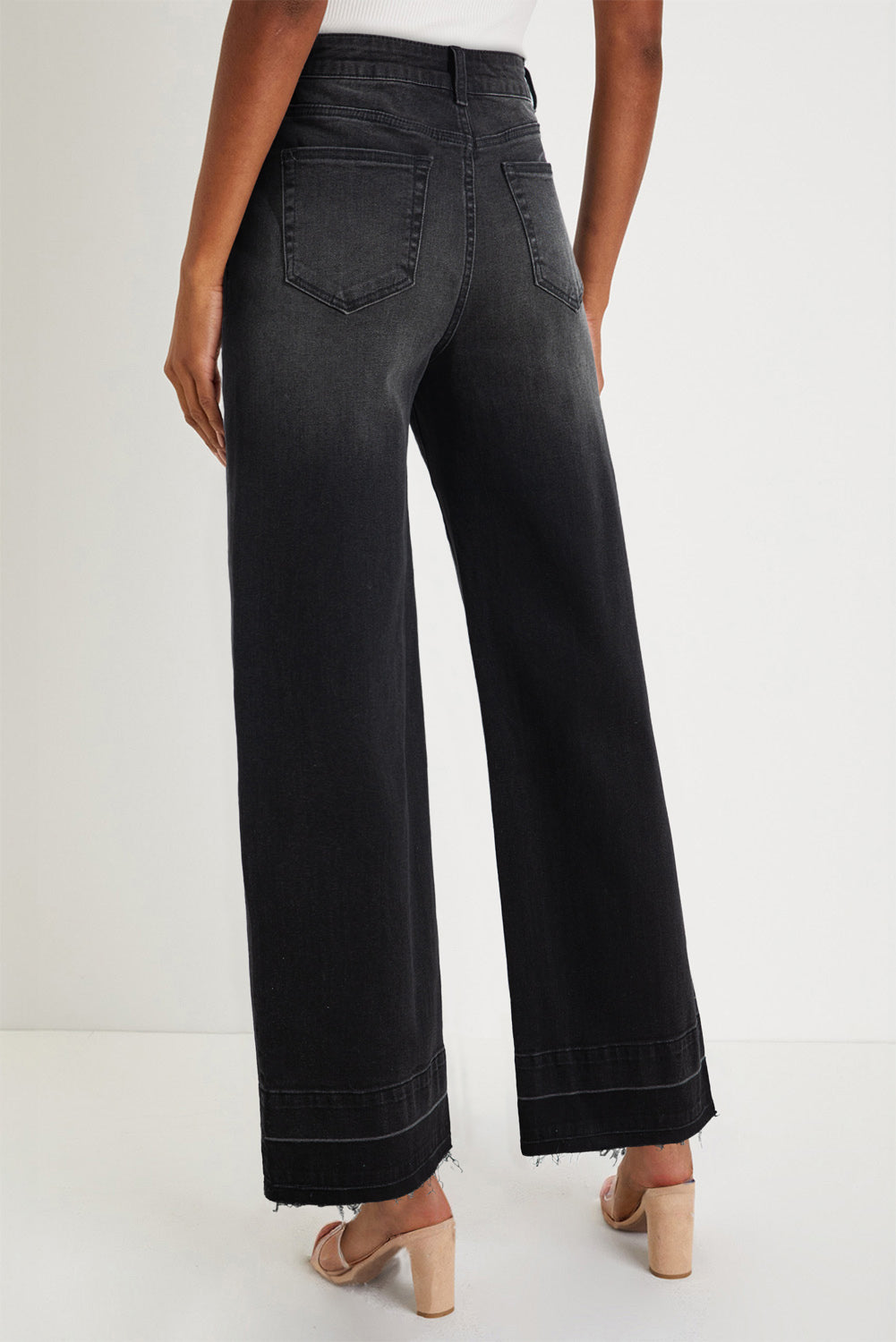 Wide Leg Jeans | Cuffed Hems