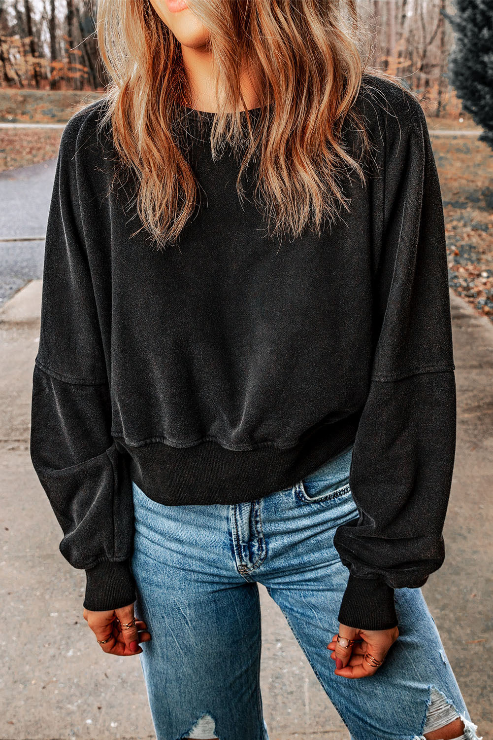 Open Back Sweatshirt