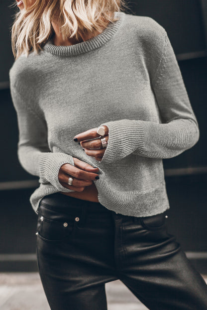 Thumbhole Sleeve Sweater