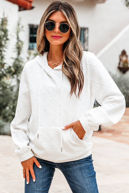 Textured Cable Knit Hoodie