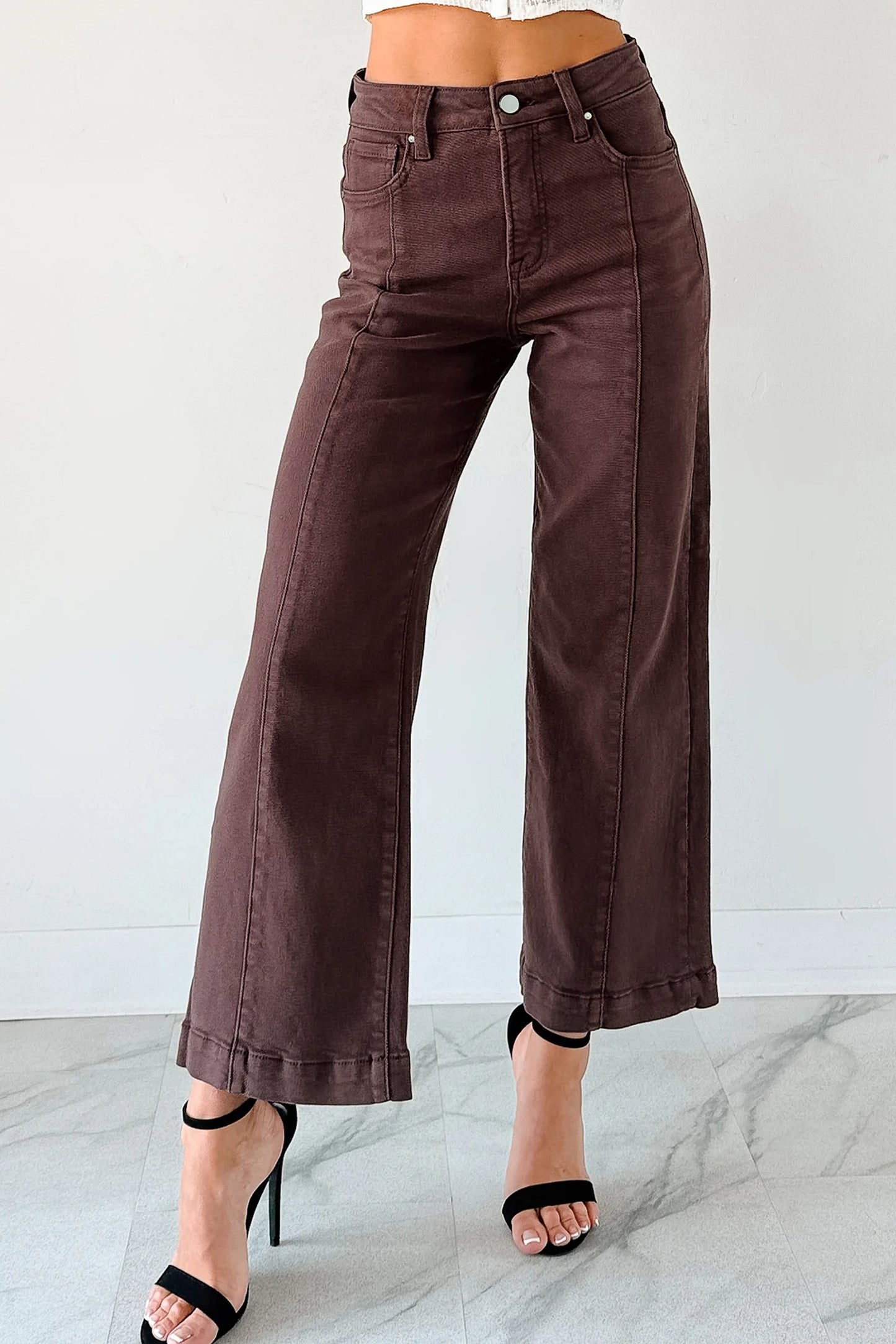 Cropped Wide Leg Jeans