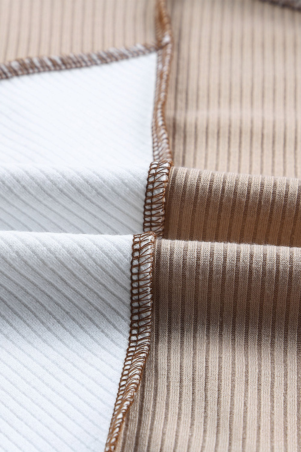 Colour Block Top | Contrast Stitch