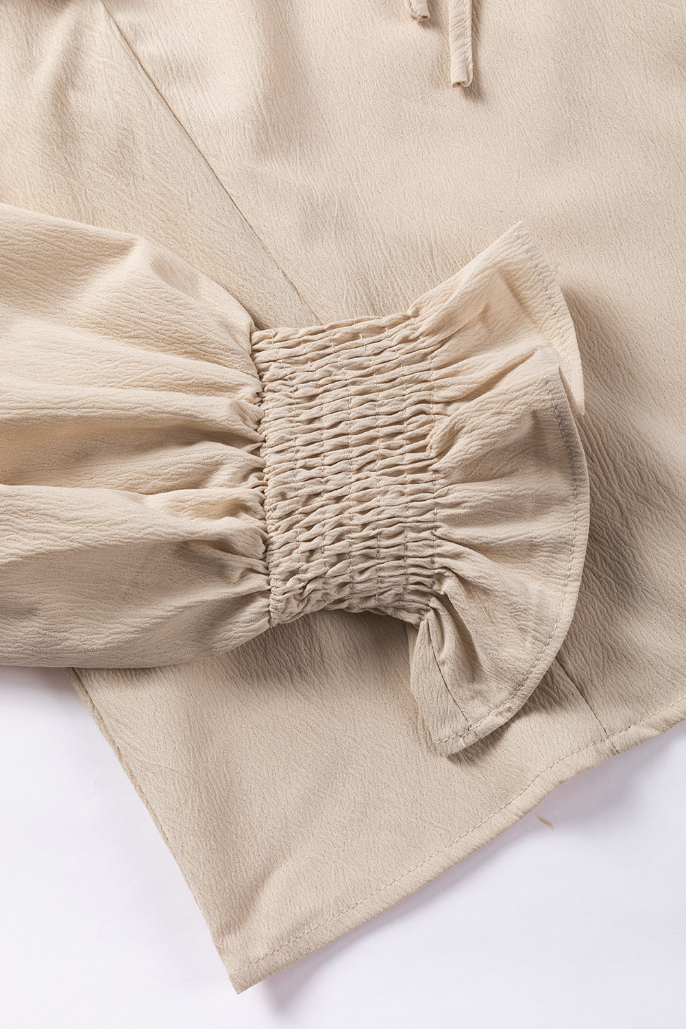 Ruffle Detail Blouse | Smocked Cuffs