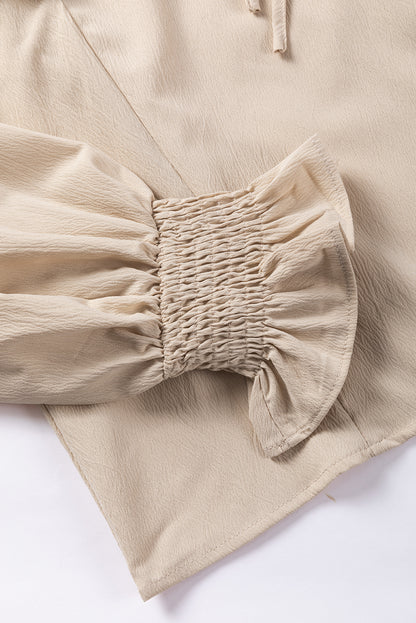 Ruffle Detail Blouse | Smocked Cuffs
