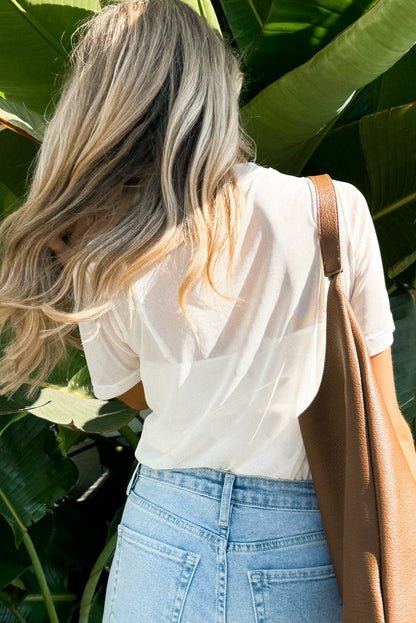 Sheer Short Sleeve Top