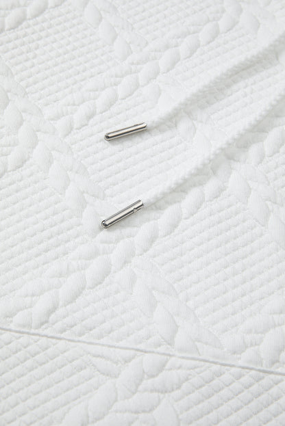 Textured Cable Knit Hoodie