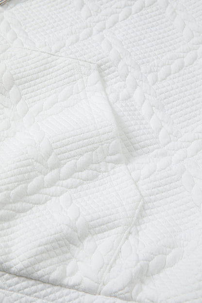 Textured Cable Knit Hoodie