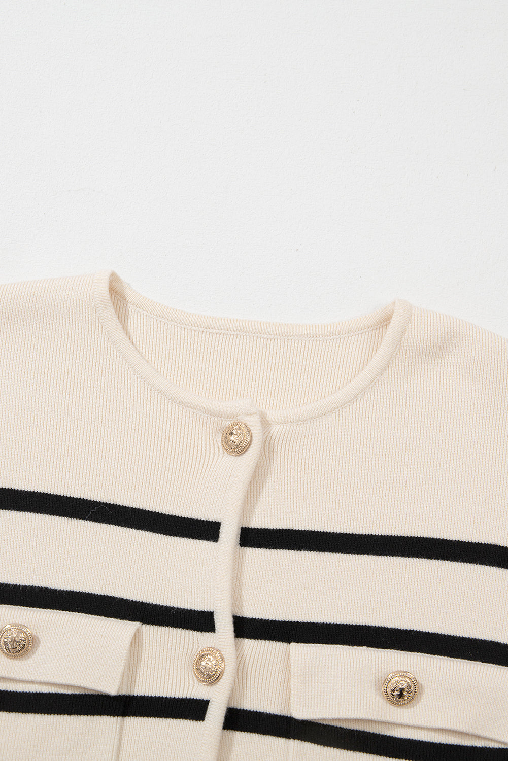 Striped Cardigan | Button Detailing