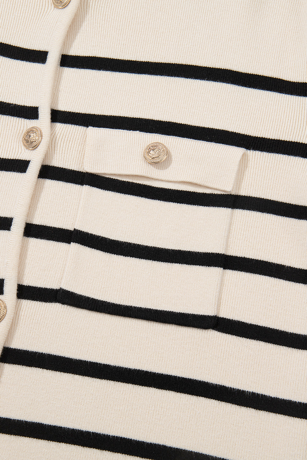 Striped Cardigan | Button Detailing