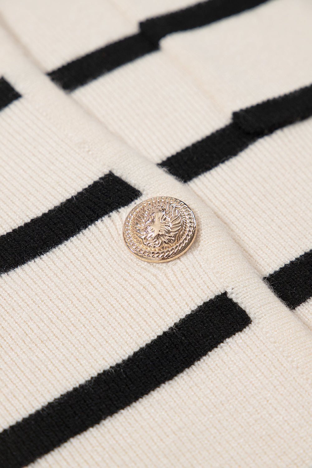 Striped Cardigan | Button Detailing