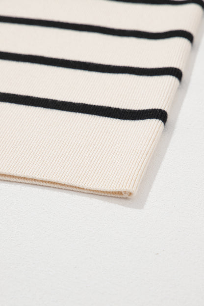 Striped Cardigan | Button Detailing