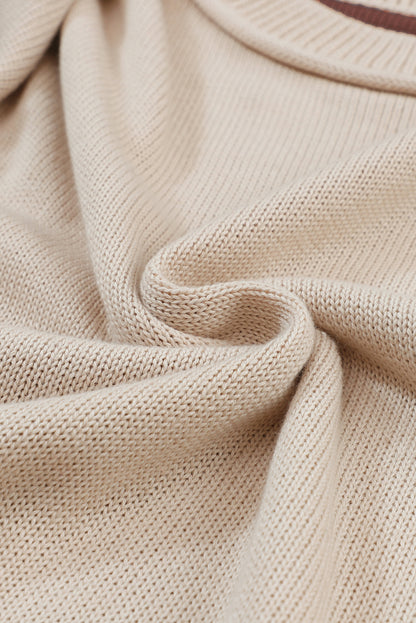 Colour Block Sweater | Puff Sleeves