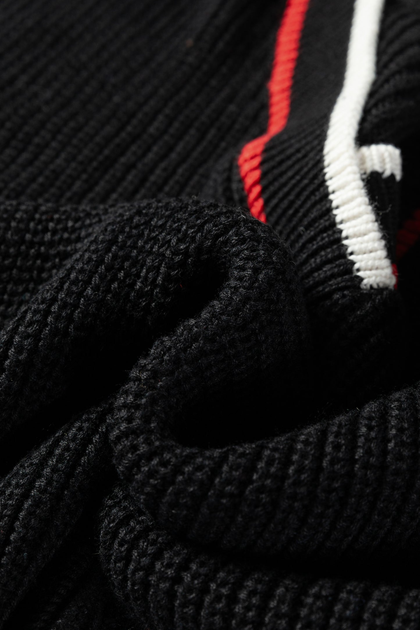 Ribbed V Neck Sweater | Contrast Trim