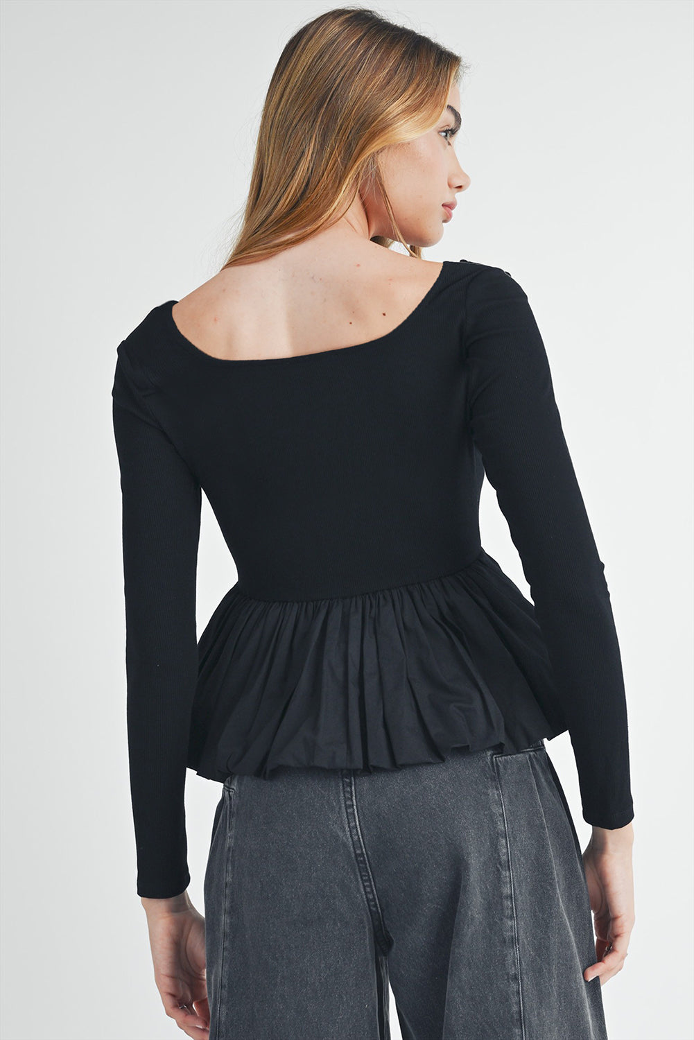 Peplum Top | Scoop Neckline