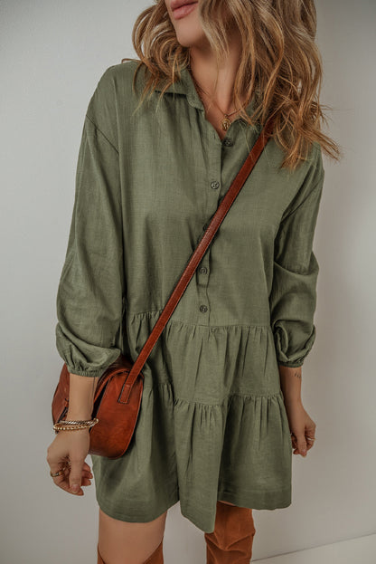 Tiered Shirt Dress