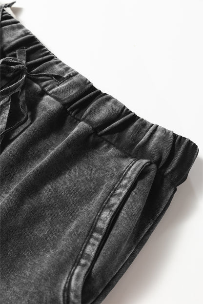 Charcoal Wide Leg Trousers | Patchwork