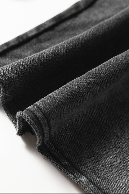 Charcoal Wide Leg Trousers | Patchwork