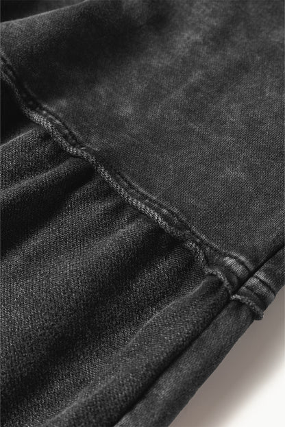 Charcoal Wide Leg Trousers | Patchwork