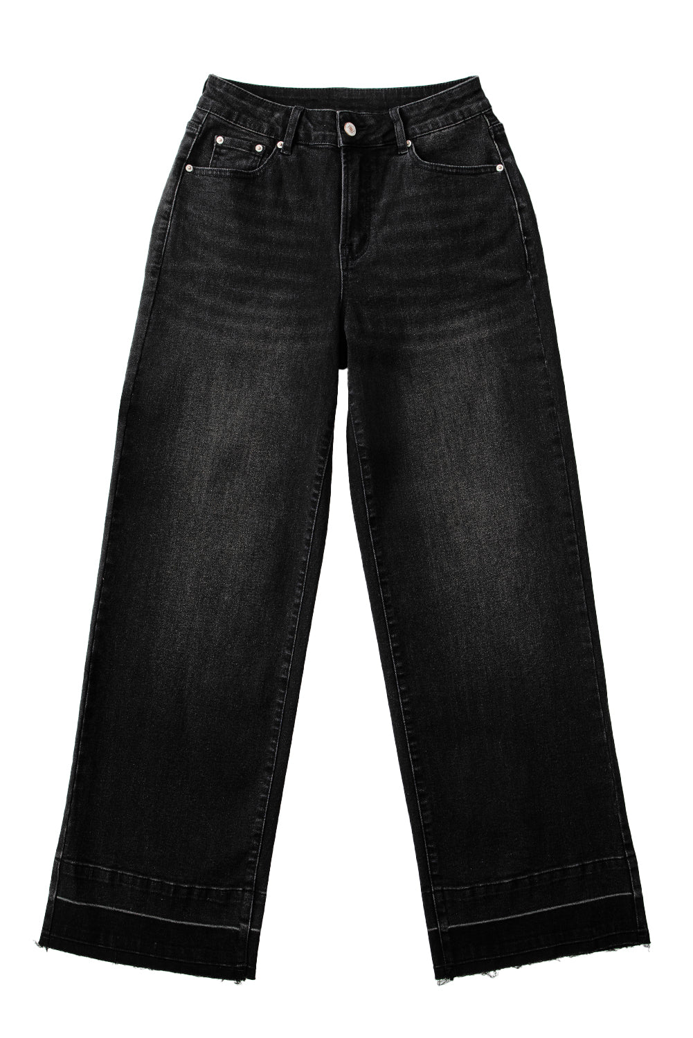 Wide Leg Jeans | Cuffed Hems