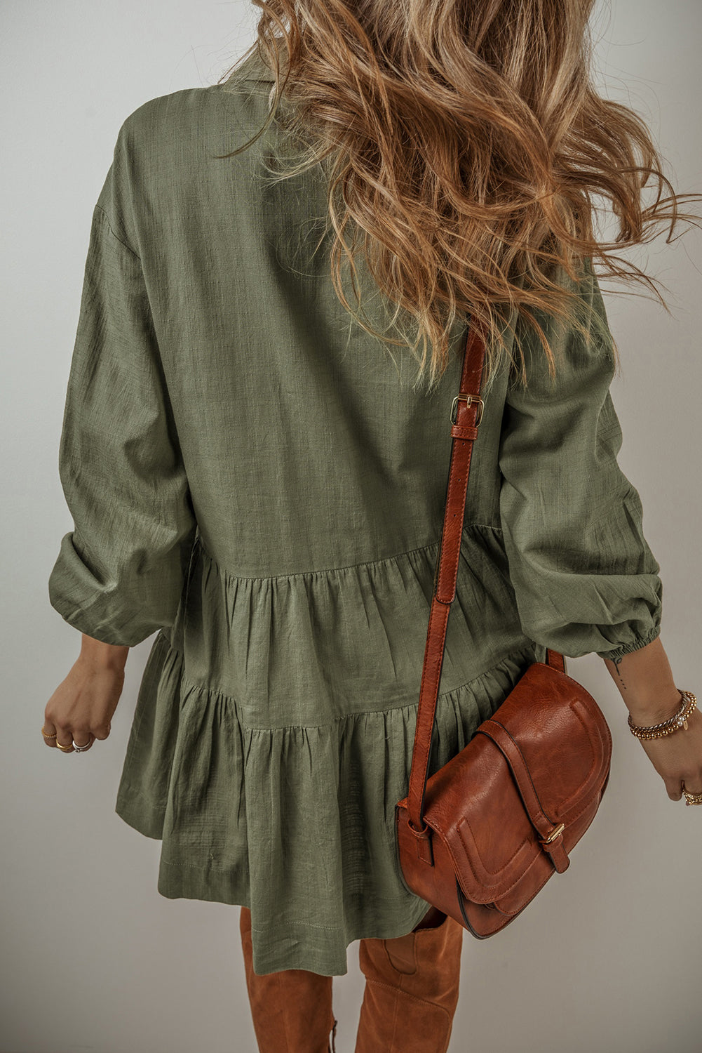 Tiered Shirt Dress