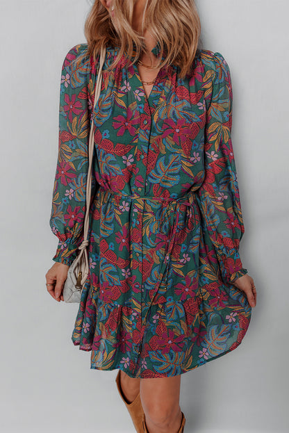 Floral Shirt Dress