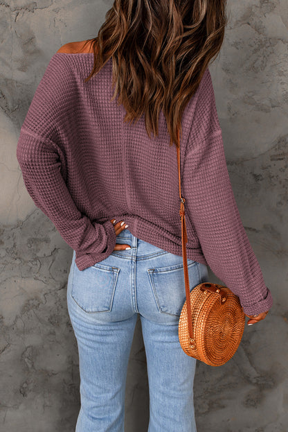 Waffle Knit Top